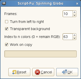 Spinning Globe options