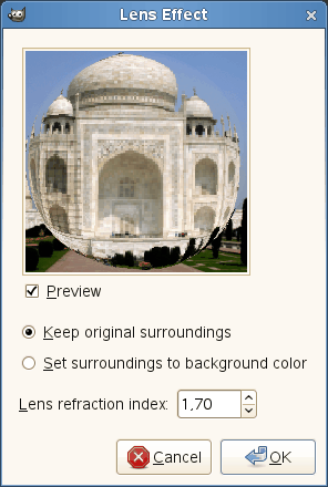 Apply Lens filter options
