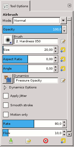 Tool Options Dialog